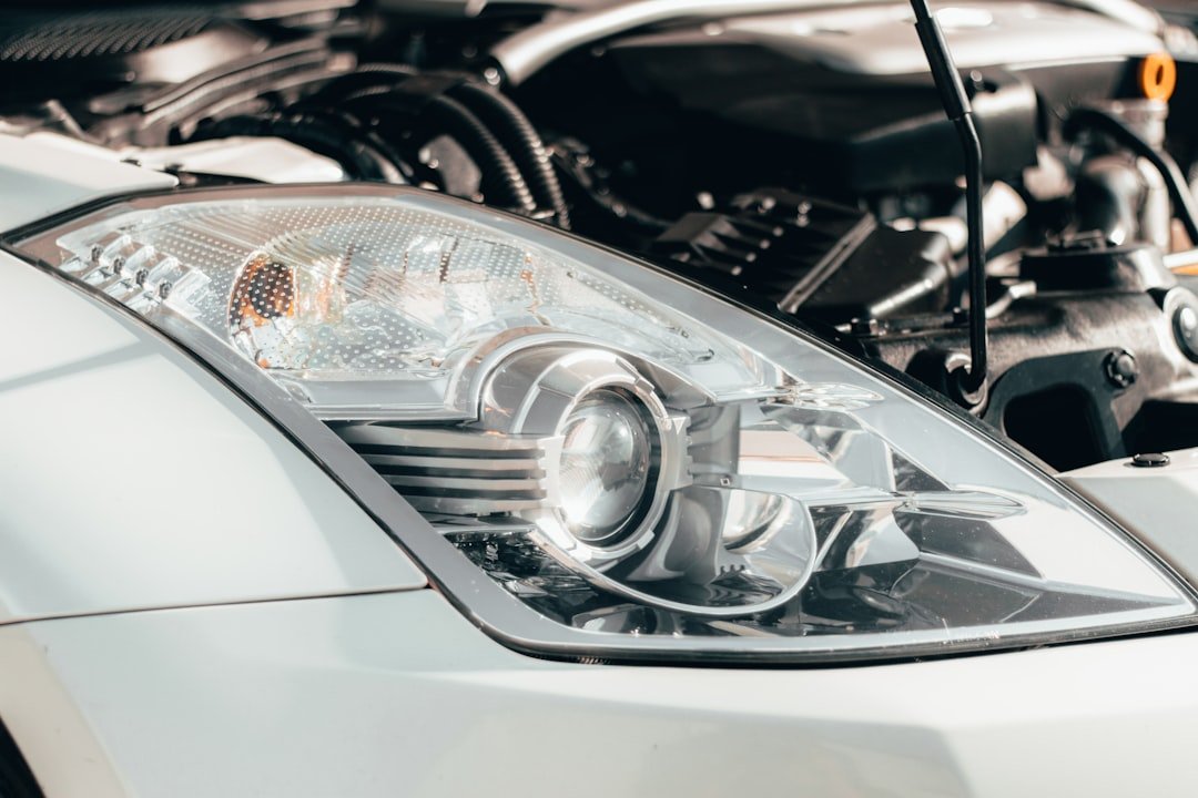 services-03 White Nissan 350Z headlight